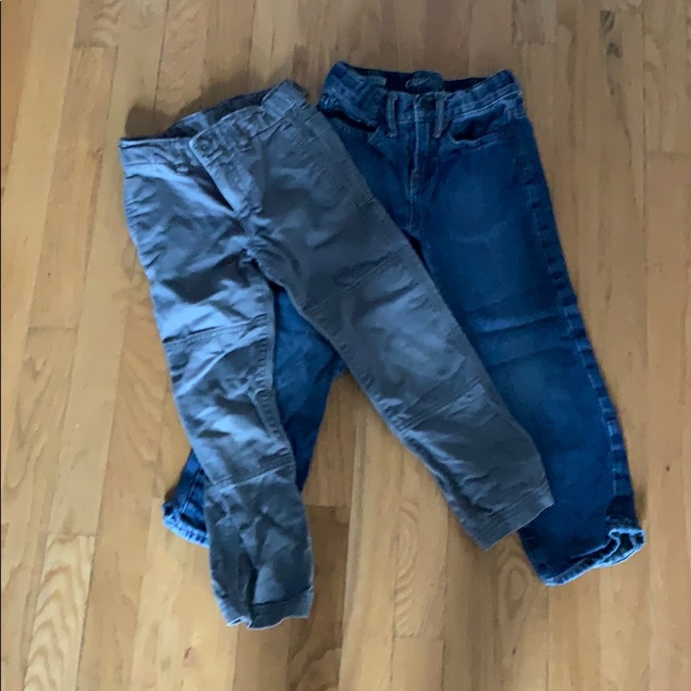 Boys sz 5 Gap pants. 1original jeans, 1gray khakis
